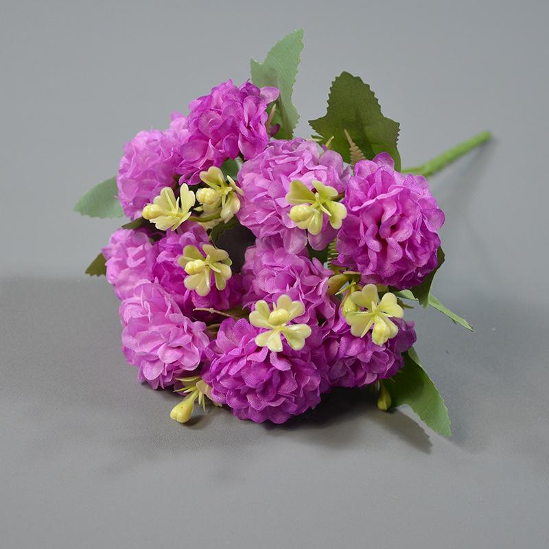 15 flower head artificial flower silk hydrangea white wedding small bouquet fake flower party DIY decoration