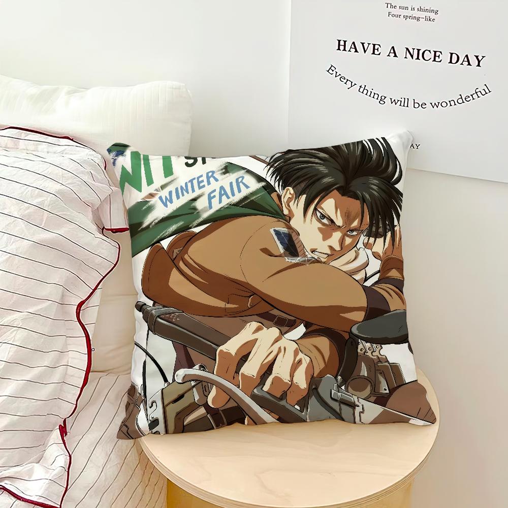 

anime manga fanart cool L-Levi A-Ackerman Comfortable soft Pillow Case for Sofa Living Room Home office Decor Protective Covers 30x30CM(12x12in)