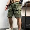 Men's Cargo Half Shorts With Draw String Short Pants Summer Baggy Elastic Waist