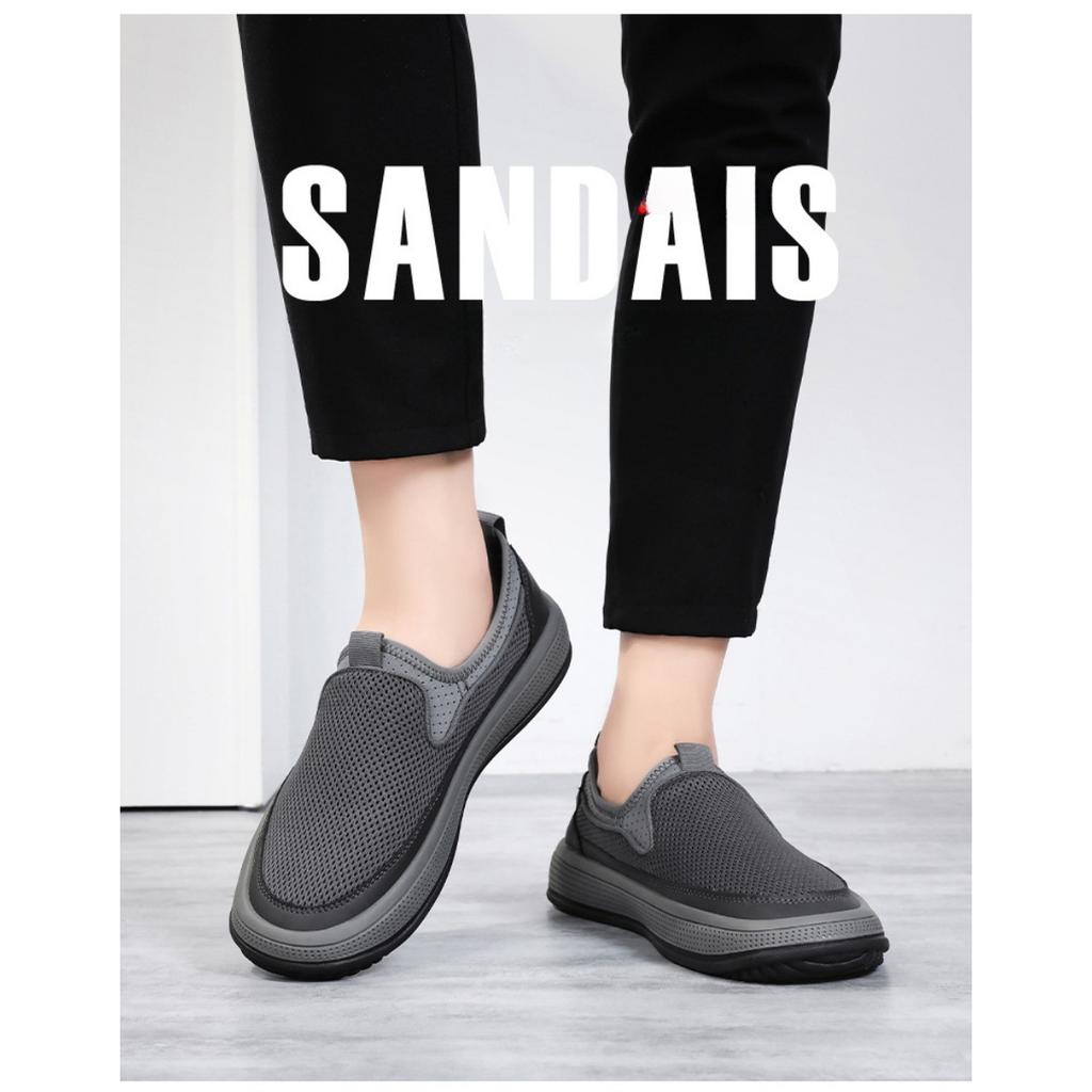 Men's Shoes, Mesh Shoes, Solid Color Versatile Single Shoe, Breathable Soft Sole, Lightweight Casual Shoes for Men