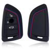 Silicone Car Remote Key Case Cover Shell For BMW X1 X3 X4 X5 X6 F15 F16 G30 3 5 7 Series G11 F48 Accessories Keychain