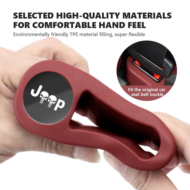 For y85 Car Seat Belt Buckle Anchor Socket Anti-collision Protect Cover Grand Cherokee Wrangler JK Renegade Gladiator Compass d32