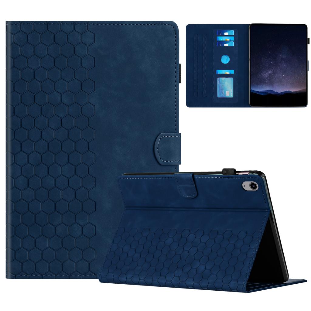 For Lenovo Tab P11 Case Honeycomb Printed Leather Tablet Cover with Card Slot