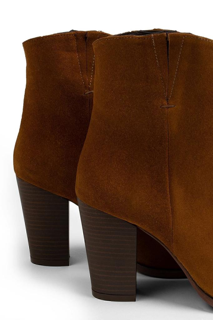 Women Modern Stylish Fashion Genuine Leather Women Tan Genuine Suede Boots