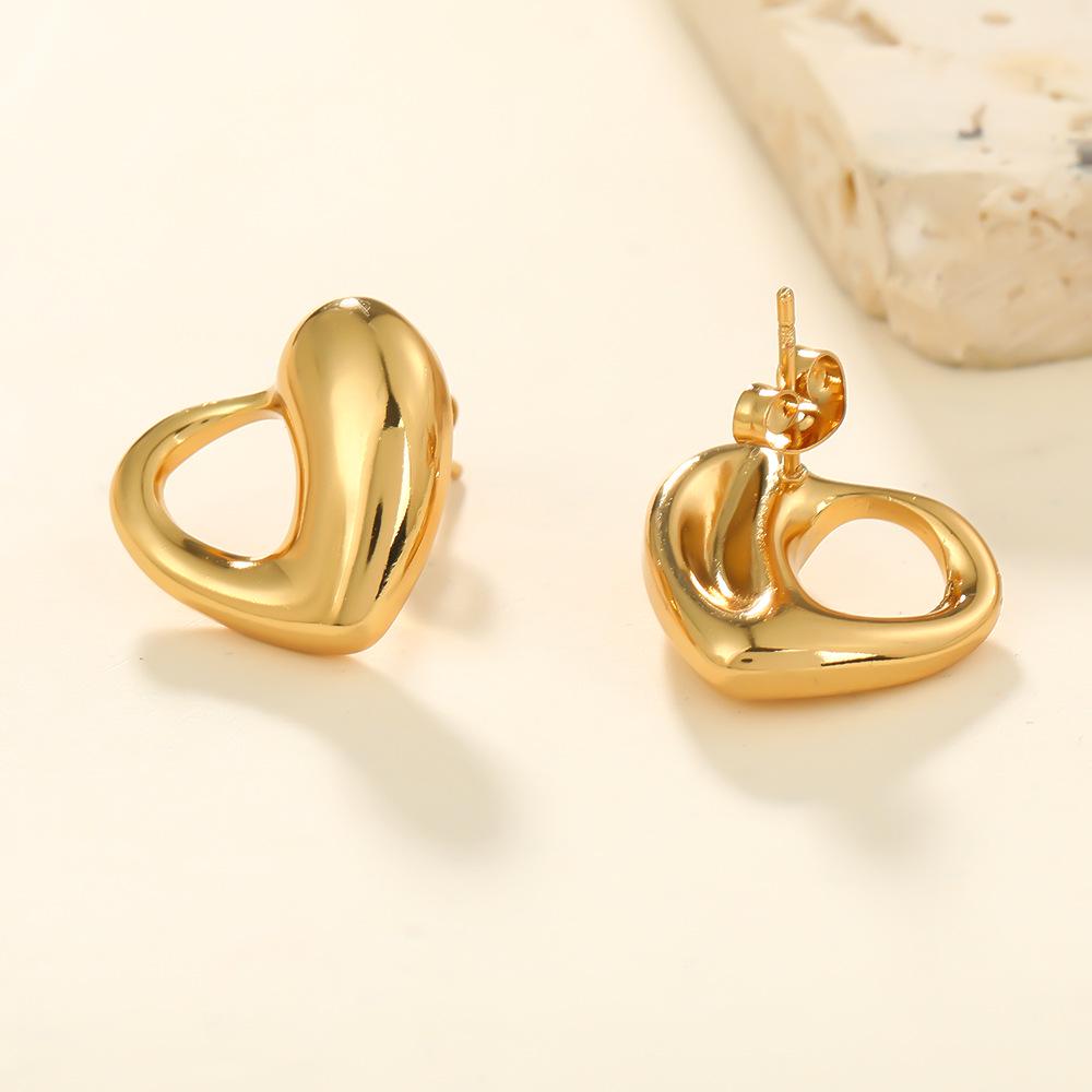 Stainless Steel Retro Stud Earrings for Women - Elegant High-End Design
