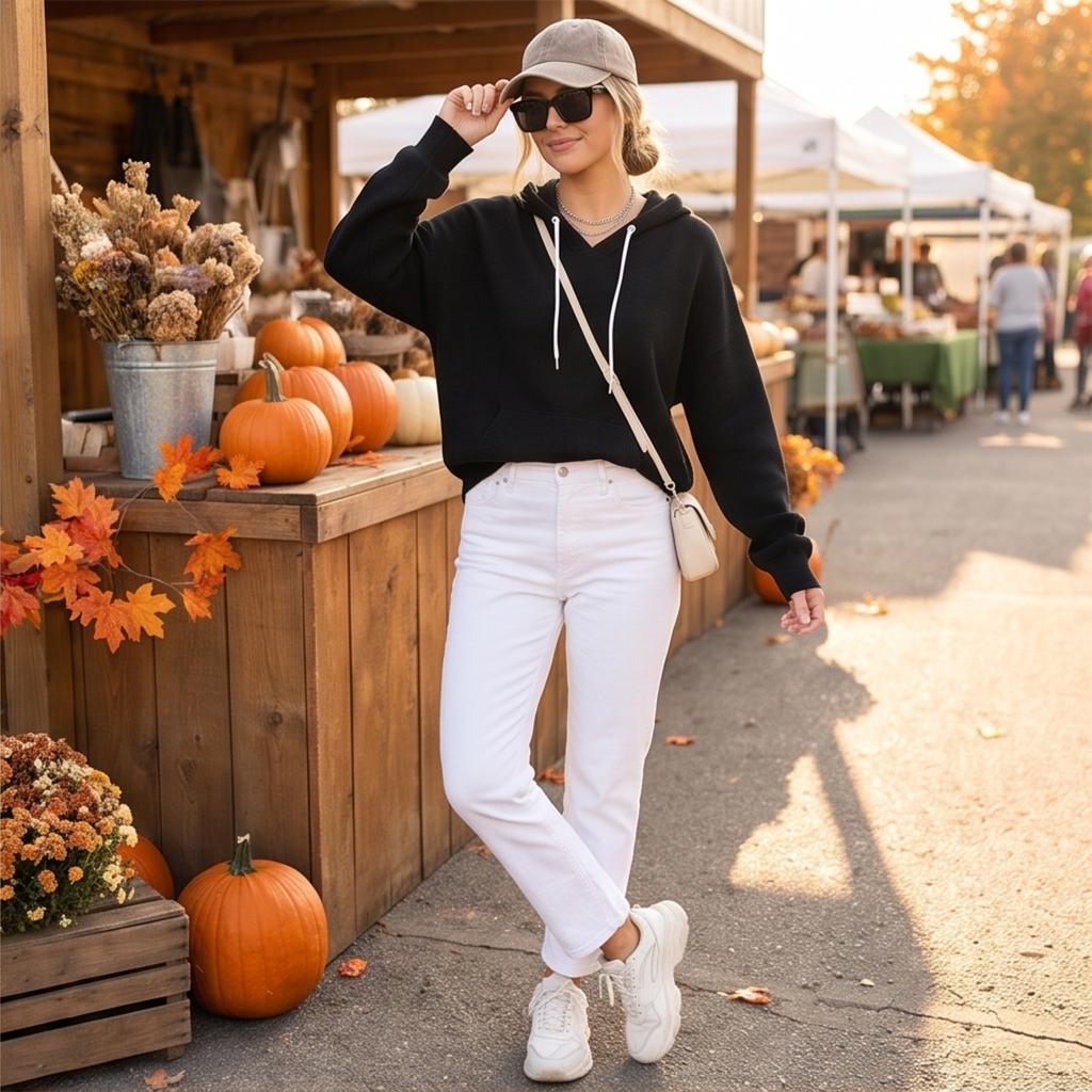 Women's Casual Trendy Hoodie Long Sleeve Color Pullover Sweatshirt