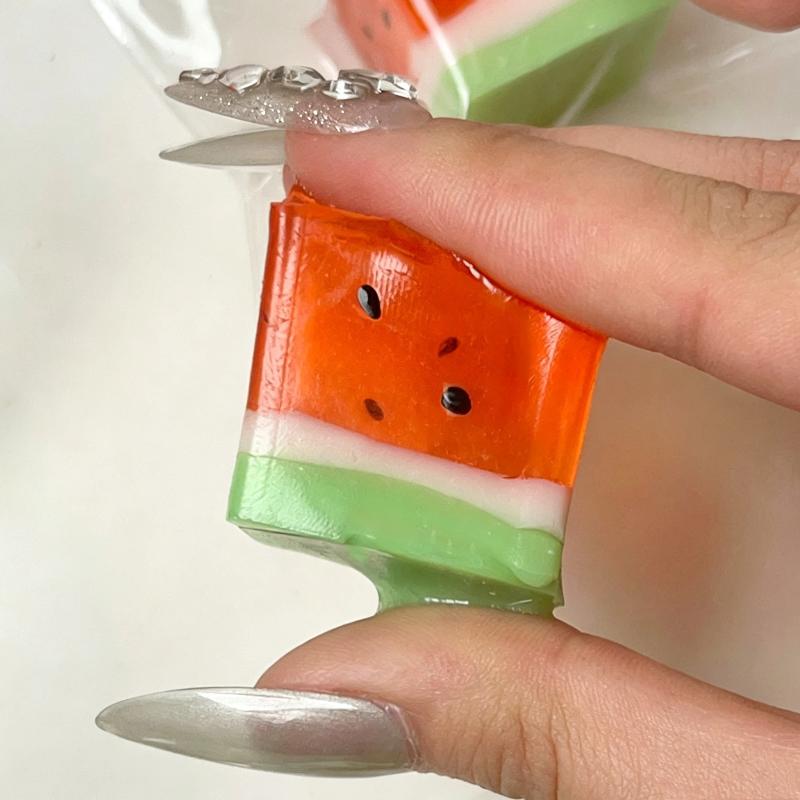 1Pcs Cute Watermelon Ice Cube Fidget Adult Decompression Toy Anti-Stress Slow Rising Fruit Soft Stress Relief Squeeze Toys