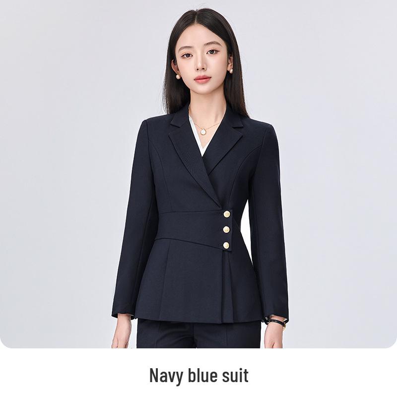 

Премиальный черный женский формальный костюм - Исполнительная рабочая одежда и наряд для администратора XL