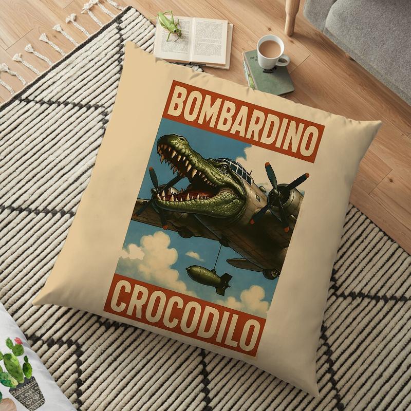 

Тун Тунг Сахур Наволочка Итальянский Маразм Бомбардиро Крокодил Односторонняя Автомобильная Подушка Подушки Чехол Тралалеро Тралала Домашнее Украшение Диван 3