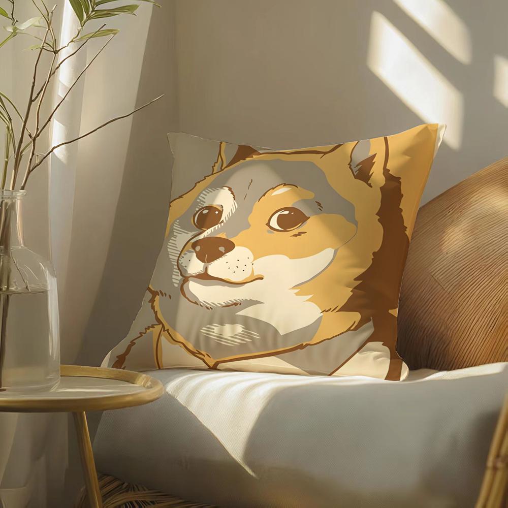 Dog-Themed Memes Are Trending Online Cushion Cover Silky Elegant Comfort Sofa Bed Invisible Zipper Beach Pillowcase