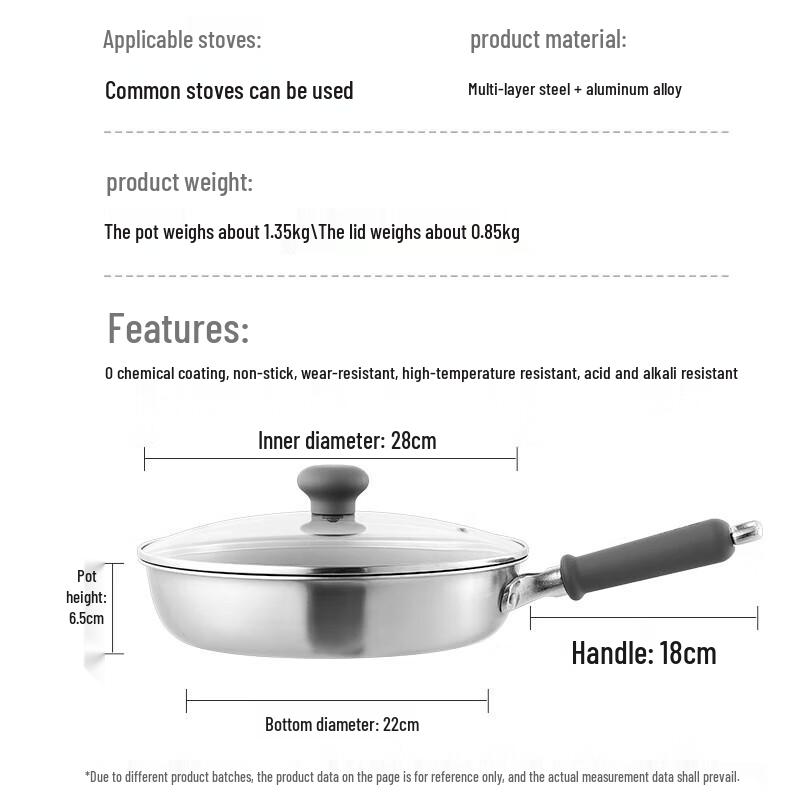 

Chui Da Huang TK28JG 28cm Titanium Plasma Non-stick Frying Pan