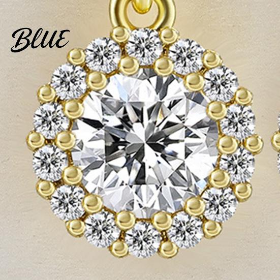 Earrings 1 Pair Stud White Cubic Zirconia Stones Ear Studs