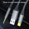 Auditory Connector 3.5mm, USB TypeC To 2RCA Cable for Seamlessly Auditory Device Integration Connection Cable