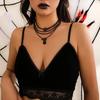 Retro Punk Styl Černý Láska Srdce Hvězda Vícevrstvý Přívěsek Náhrdelník Sada pro Ženy Osobnost Hip Hop Rock Šperky Set Doplněk