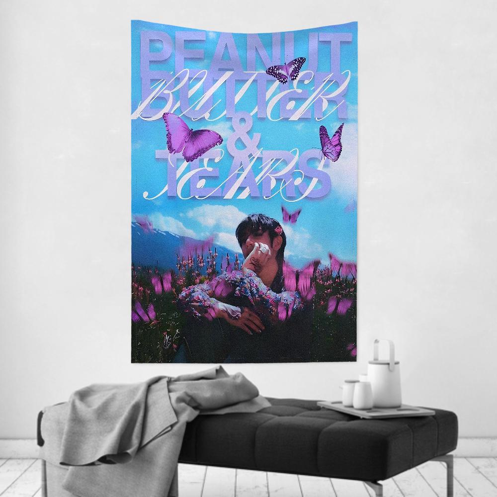 

Peanut Butter Tears Singer DDpr Ian Tapestry Room Decor Wall Cloth Party Hanging Background Room Decor Baby Room 74x94cm(29x37in)