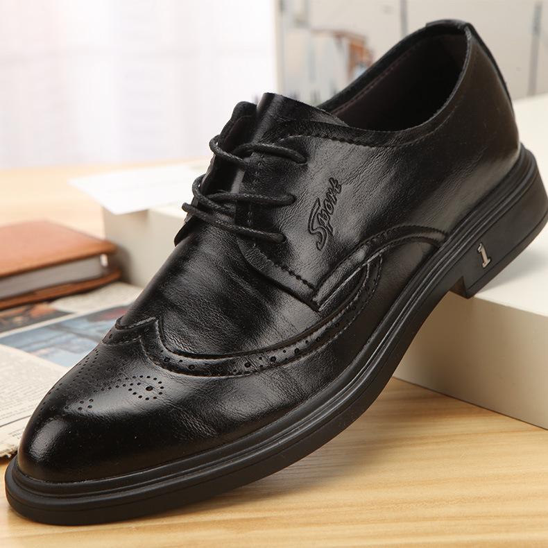 

Новые мужские кожаные туфли высокого качества с заостренным неглубоким вырезом, универсальные повседневные деловые туфли, модные рабочие кожаные туфли 44 чёрный