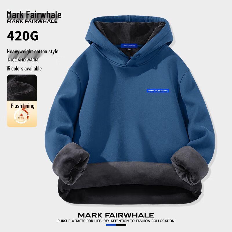 Mark Hua Fei Herren Schweres Fleece Kapuzensweatshirt