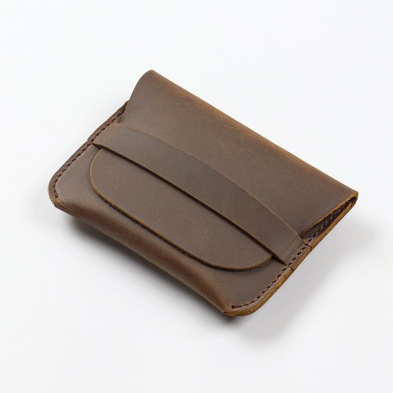 

Ретро литературная и художественная кожаная карточная сумка первого слоя из коровьей кожи Mad Horse, ручная работа, мини-сумка европейского и американского образца