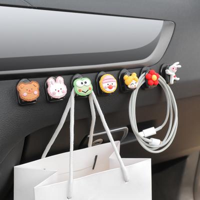 Gancho para Carro de Desenho Animado Gancho Mini para Encosto de Banco de Carro Gancho Mini Pegajoso Multifuncional Fofo para Carro Acessórios de Interior para Carro