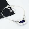 Natural Lapis Lazuli Gemstone Handmade 925 Sterling Silver Electroform Necklace, Lapis Lazuli Silver For Wife Unisex Pendant Gift For Mom