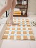 Thickened Anti-Slip Bedroom Rug: Flocked, Wear-Resistant, Water-Absorbent Foot Pad with Simple Striped Design