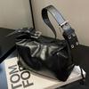 IELGY Retro Sweet Cool Style Fashionable All-Match Black Shoulder Armpit Bag