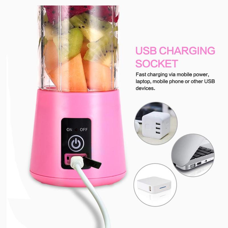 Portable Electric Juicer Battery Smoothie USB Blender Mini Fruit Blenders for Fruit Teachers Fruit Food Multi-function Milkshakes | Juillers (Purple)