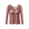 Large Size Women Thermal Clothes U Round Neck Warm Tops Thermal Underwear Lingerie Feel Heating Warmth Long Tops Girls Female