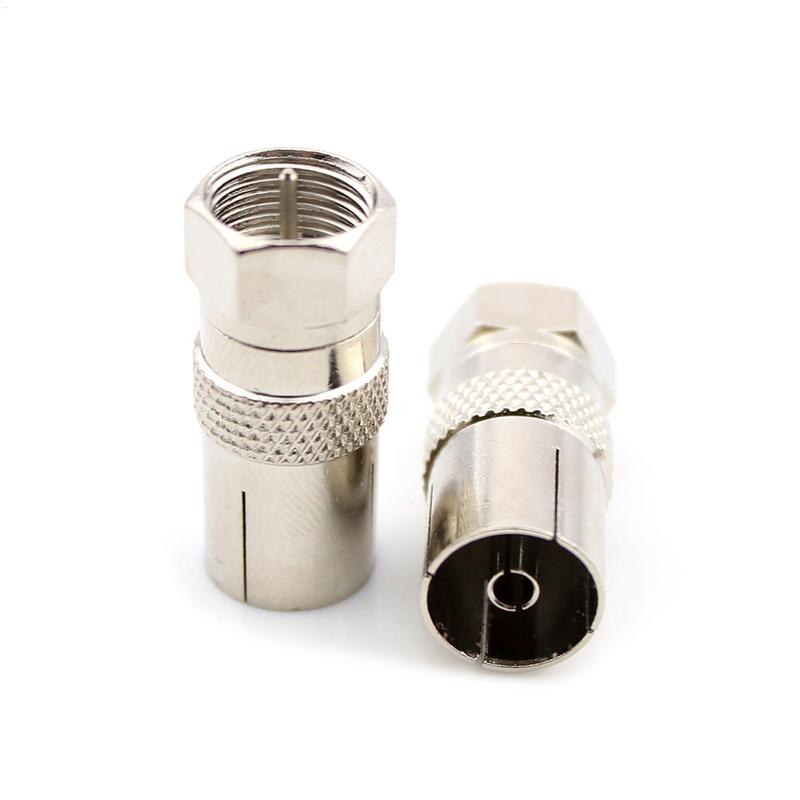 1pc F Type Male Plug Connector Socket to RF Coax TV Aerial Female RF Adapters