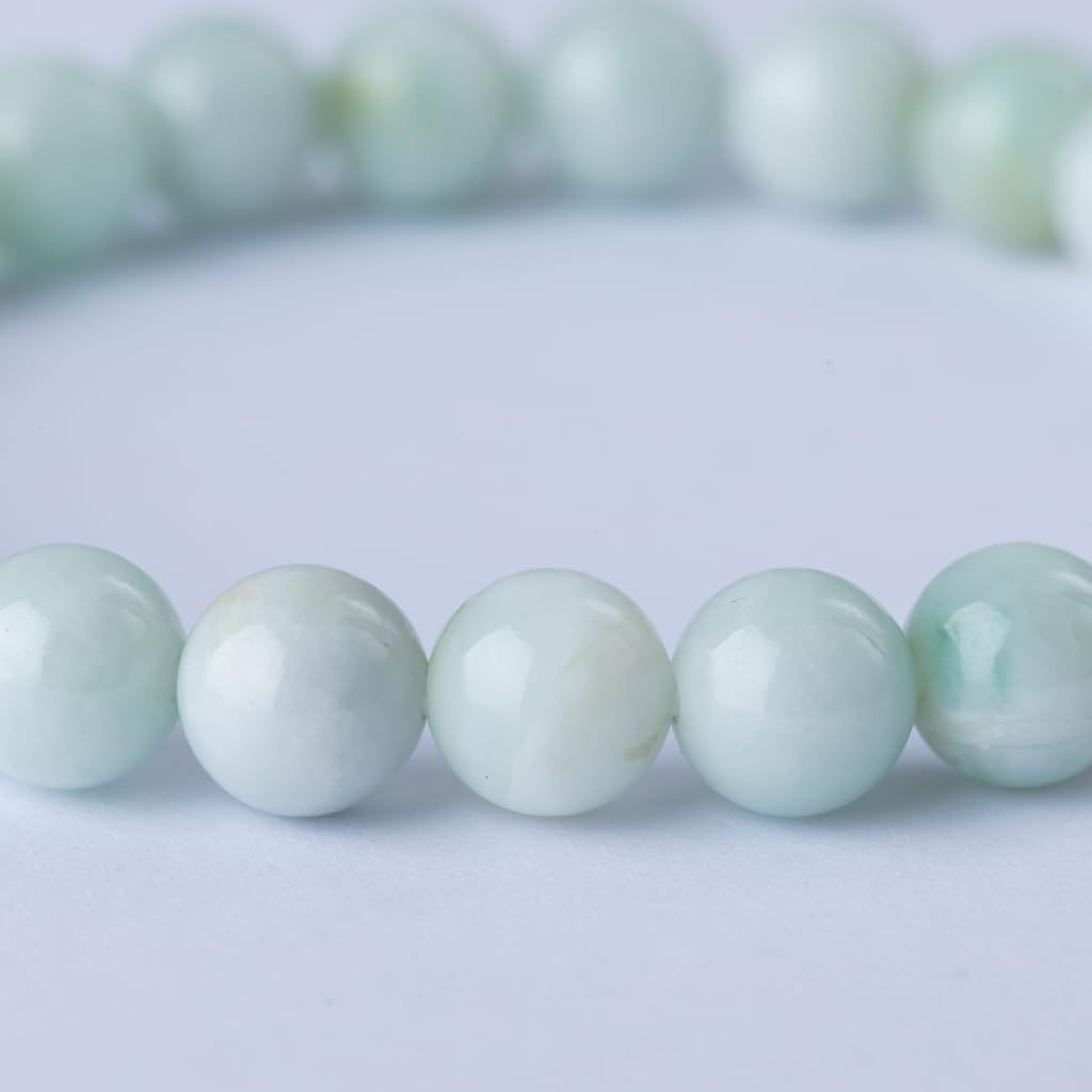 17cm Itoigawa Natural Jadeite Pale Japanese National Jomon Power Stone Jadeite Workshop Special Paulownia Wood Quality Guarantee ABR0875 (8mm beads,