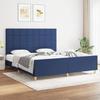 VidaXL Bed Frame with Headboard Blue 180 X 200 Cm Fabric 3125079