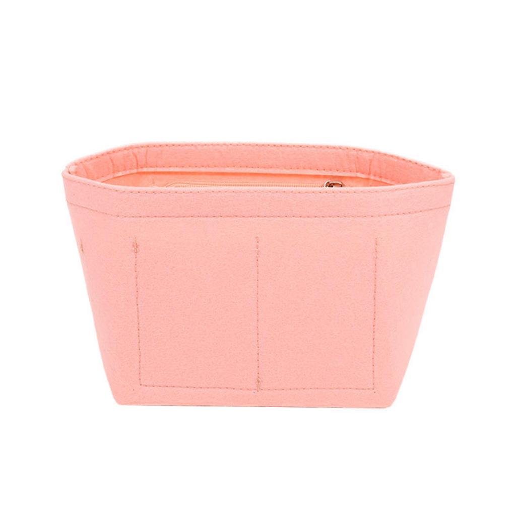 Women Portable Bucket Shopper Storage Bag Felt Insert Organizer Makeup Handbag Travel Inner Purse Cosmetic Bag Liner