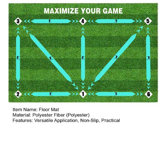 Soccer Foot Step Training Mat Non-Slip Low Noise Football Training System Mat Agility Footstep Training Mat for Dribbling Training At Home