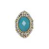 Retro Turquoise Diamond-Inlaid Ethnic Ring