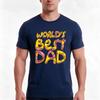 Worlds Best Dad TShirt Summer Casual Cotton Tee Oversized Streetwear Tops Vintage Graphic Print Loose Fit Short Sleeve