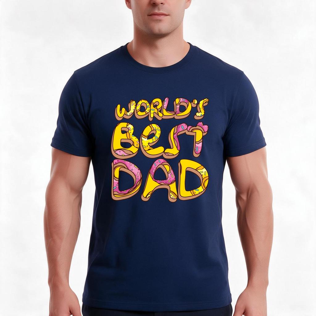 Worlds Best Dad TShirt Summer Casual Cotton Tee Oversized Streetwear Tops Vintage Graphic Print Loose Fit Short Sleeve