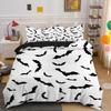 Halloween Duvet Cover Set Flying Vampire Bedding Set Bats Witchcraft Magic Polyester Comforter Cover King Size for Boys Girls