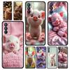 Cute Pig Phone Case For Oppo A17 A31 A54 A57 A78 A79 A98 Find X5 X6 Reno 6 7 8 10 11 12 13 F Pro 5G Soft TPU Cover Fundas Capas