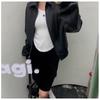 Leather Jacket Women's New Loose High-grade Zipper Short Retro Motorcycle Top