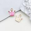 1pcs Rose Red Oil Drop Pendant Through The Alloy Earrings Diy Handmade Homemade Accessories Materials Multiple Styles