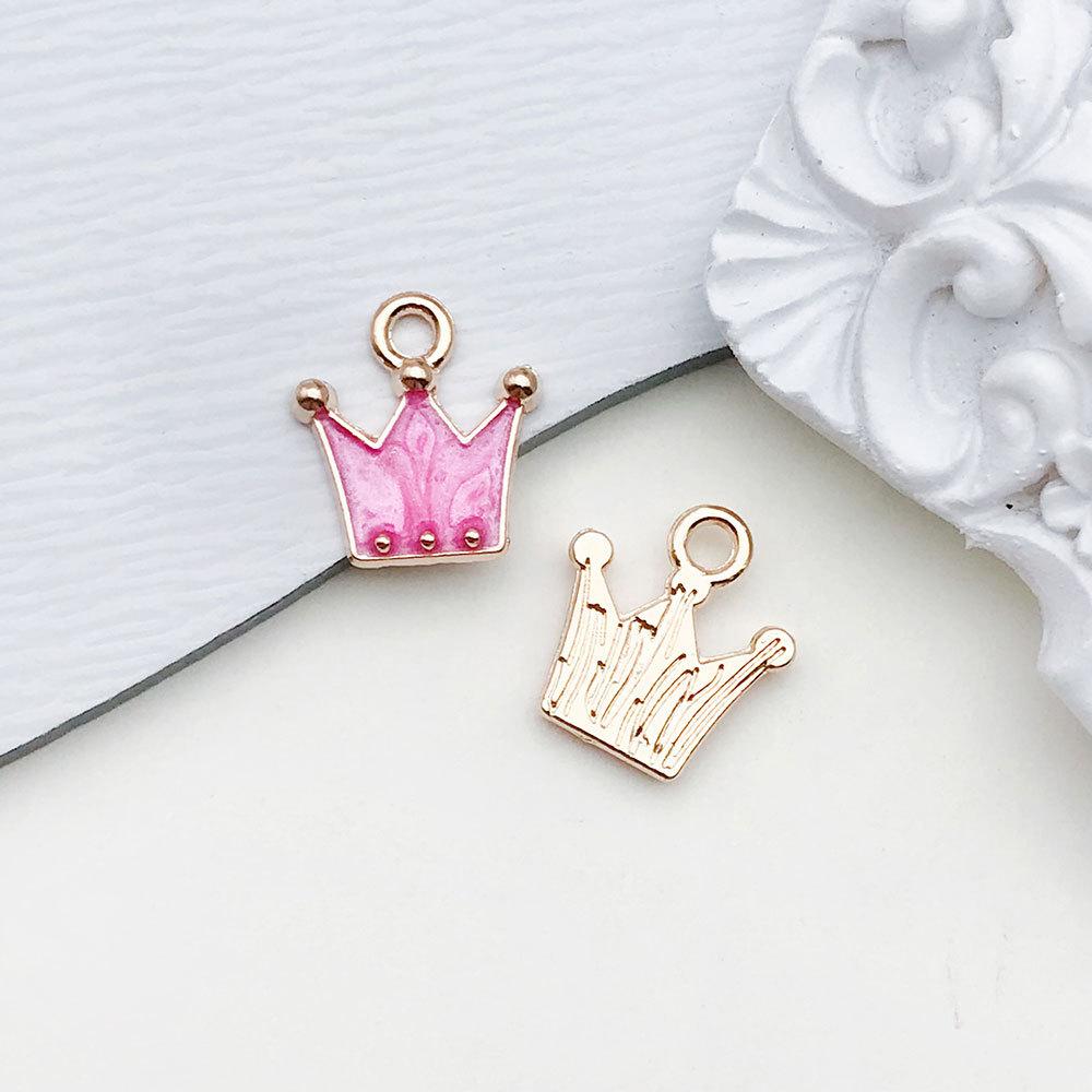 1pcs Rose Red Oil Drop Pendant Through The Alloy Earrings Diy Handmade Homemade Accessories Materials Multiple Styles