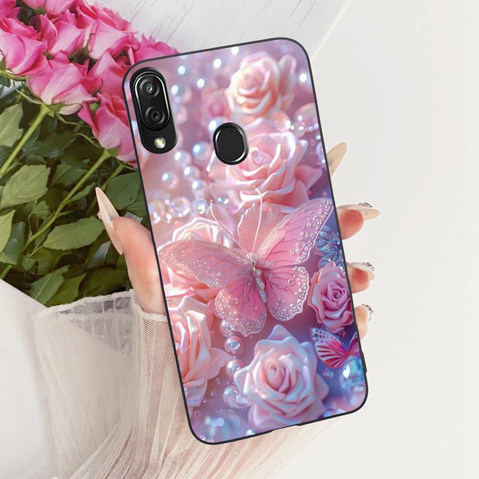 For ZTE Blade V10 Vita Case Luxury Flowers Butterfly Painted Cover Soft TPU Phone Case For ZTE Blade V10 2019 V10Vita Funda Bags