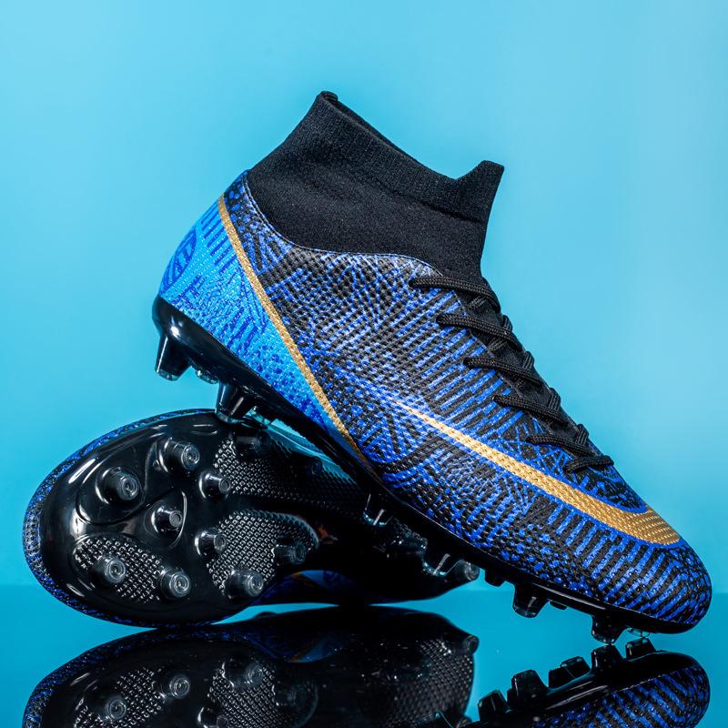 2398 High-top Football Shoes Men and Women Children Broken Nails Artificial Turf Long Nails Student Competition Training Shoes
