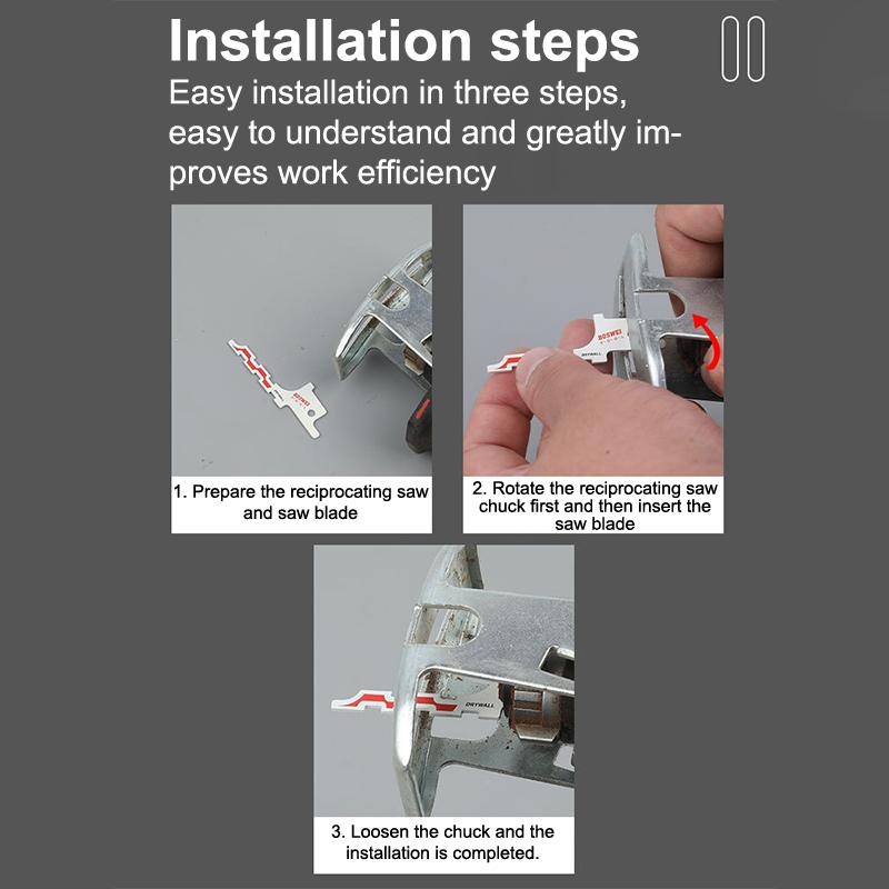 2 Buc. Pânze de ferăstrău reciproc Sk5 Oțel Pânză de ferăstrău Pentru gips-carton Tip 86 Cutie de cabluri Deschidere gaură Unelte electrice de tăiere Accesorii