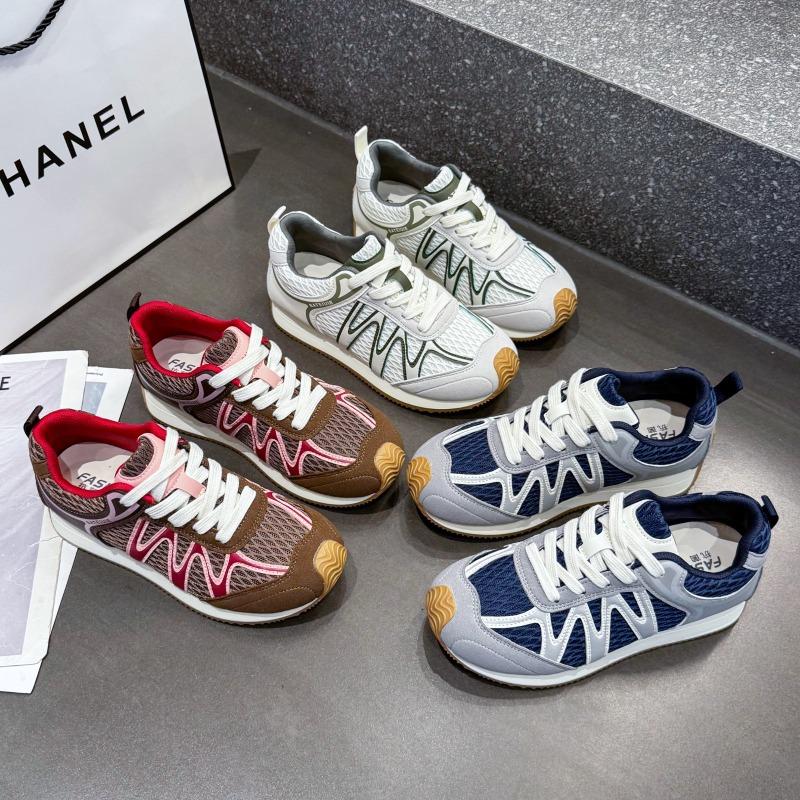 Retro women's new versatile casual sneakers flat-soled mesh breathable summer and autumn