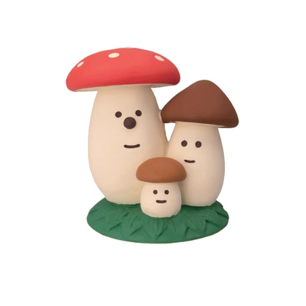 Mushroom Christmas Ornaments Miniature Resin Santa Claus Decoration  Cake Decoration