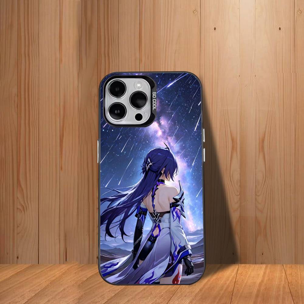 Acheron H-Honkai StarS Rail Phone Case For iPhone 17,16,15,14,13,12,11,Mini,Pro,SE,MAX White Matte Shockproof Cover