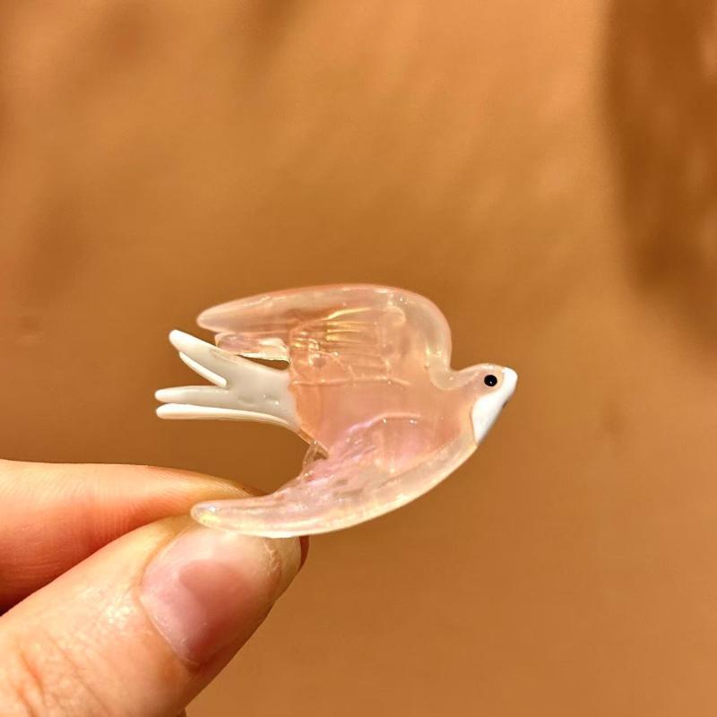 Trendy Mini Animal Acetate Hair Clips Y2K Cute Snail Butterfly Bird Hair Claws Sweet Spring Aesthetic Hair Accessories Women