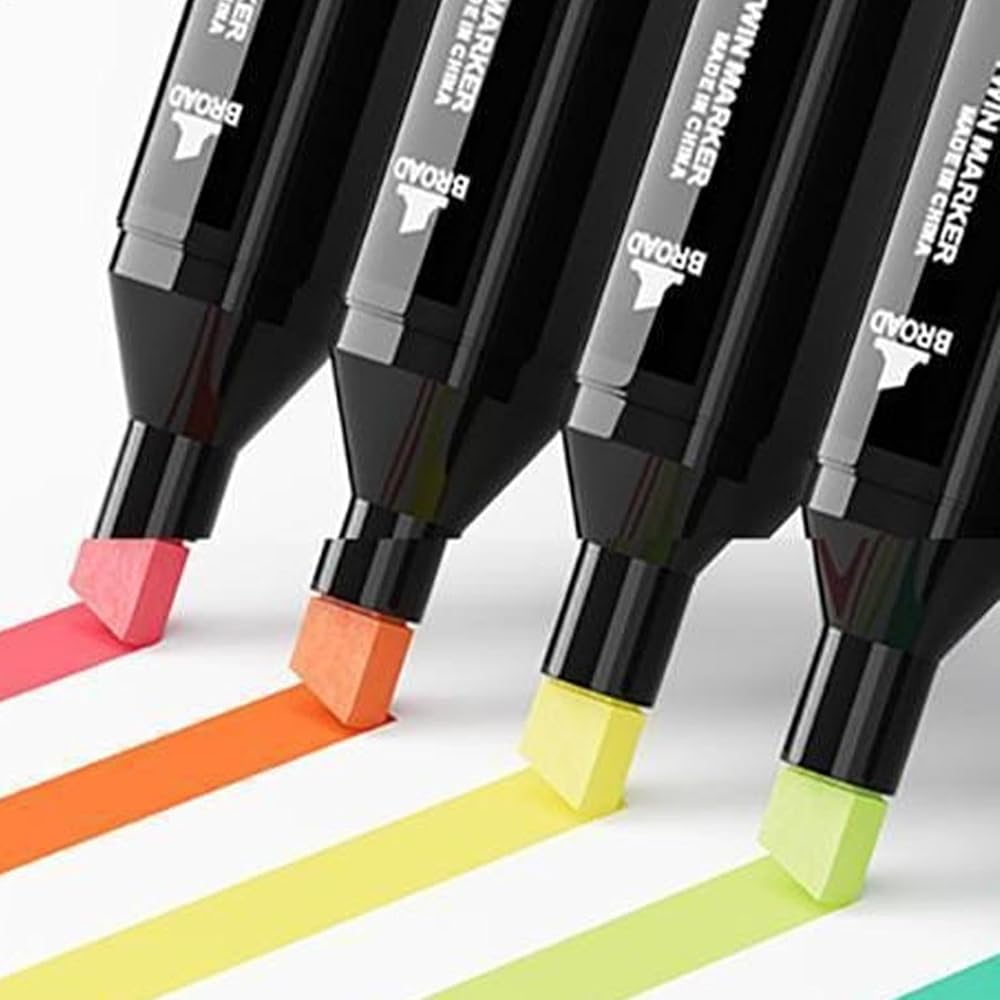 Coloring Art Markers | Journal Sketch Markers | Permanent Coloring Markers | Double Tip Drawing P...