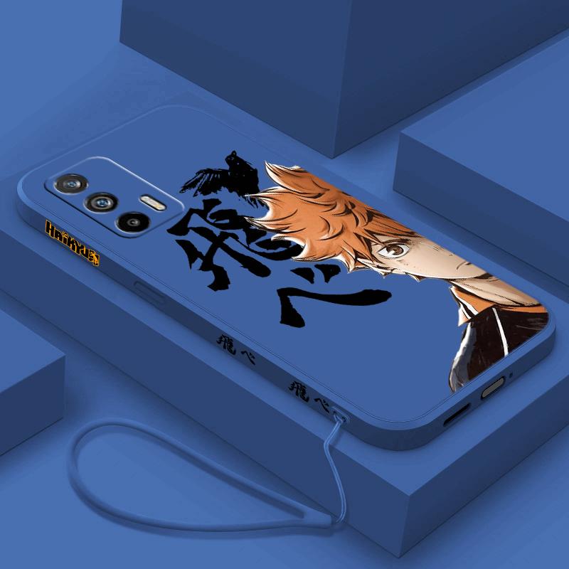 Haikyuu Animation For OPPO Reno 9 8 7 6 5 4 Z SE Pro Plus Lite Lite Liquid Left Rope Silicone Soft Phone Case